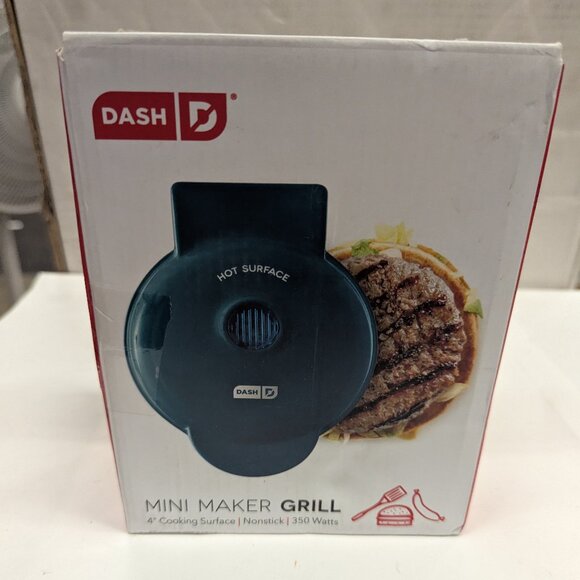 Dash Mini Maker Grill – Teal 4" Surface, Compact Kitchen Appliance – New in Box - Picture 1 of 4